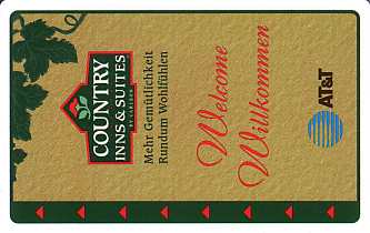 Hotel Keycard Country Inns & Suites Generic Front