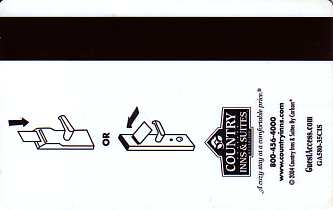 Hotel Keycard Country Inns & Suites Generic Back