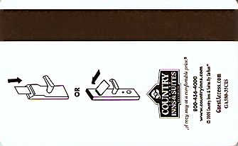 Hotel Keycard Country Inns & Suites Generic Back