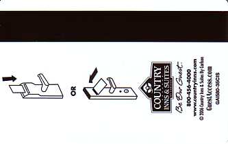 Hotel Keycard Country Inns & Suites Generic Back