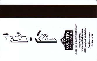 Hotel Keycard Country Inns & Suites Generic Back