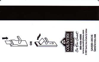 Hotel Keycard Country Inns & Suites Generic Back