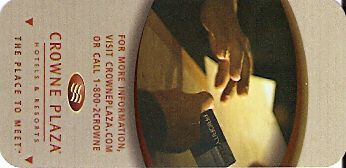 Hotel Keycard Crowne Plaza Generic Front