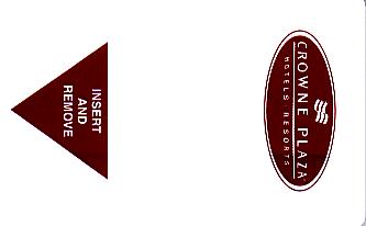 Hotel Keycard Crowne Plaza Generic Front