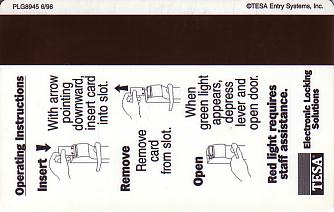 Hotel Keycard Crowne Plaza Generic Back