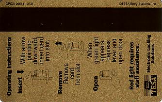 Hotel Keycard Crowne Plaza Generic Back
