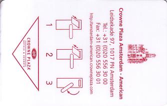 Hotel Keycard Crowne Plaza Amsterdam Netherlands Front