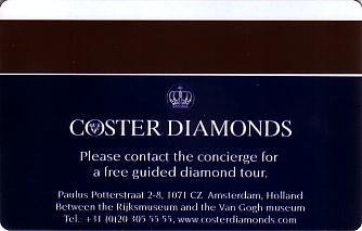 Hotel Keycard Crowne Plaza Amsterdam Netherlands Back