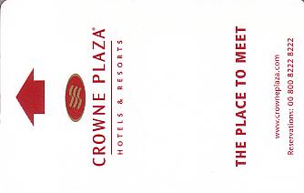 Hotel Keycard Crowne Plaza Amsterdam Netherlands Front