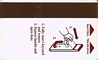 Hotel Keycard Crowne Plaza Atlanta U.S.A. Back