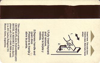 Hotel Keycard Crowne Plaza Buenos Aires Argentina Back