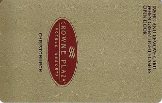 Hotel Keycard Crowne Plaza Christchurch New Zealand Front