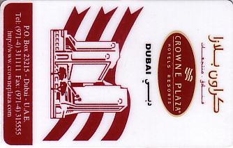 Hotel Keycard Crowne Plaza Dubai United Arab Emirates Front