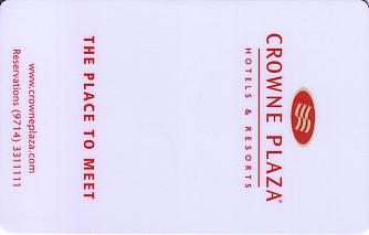 Hotel Keycard Crowne Plaza Dubai United Arab Emirates Front