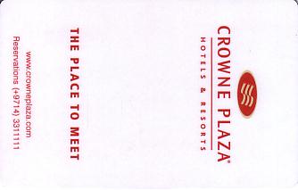 Hotel Keycard Crowne Plaza Dubai United Arab Emirates Front