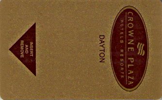 Hotel Keycard Crowne Plaza Dayton U.S.A. Front