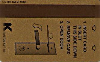 Hotel Keycard Crowne Plaza Dayton U.S.A. Back
