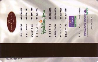 Hotel Keycard Crowne Plaza Eilat Israel Back