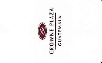 Hotel Keycard Crowne Plaza  Guatemala Front