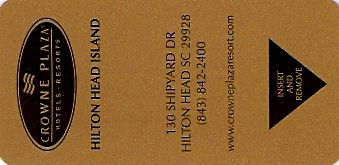 Hotel Keycard Crowne Plaza Hilton Head U.S.A. Front