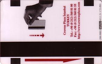 Hotel Keycard Crowne Plaza Istanbul Turkey Back
