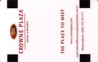 Hotel Keycard Crowne Plaza Istanbul Turkey Front