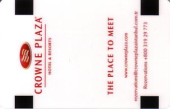 Hotel Keycard Crowne Plaza Istanbul Turkey Front