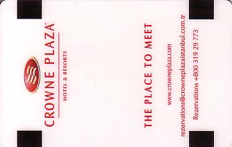 Hotel Keycard Crowne Plaza Istanbul Turkey Front
