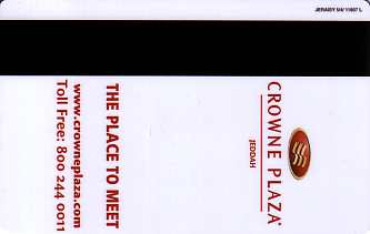 Hotel Keycard Crowne Plaza Jeddah Saudi Arabia Back