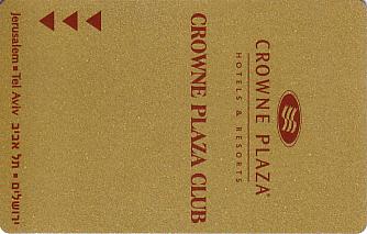 Hotel Keycard Crowne Plaza Jerusalem Israel Front
