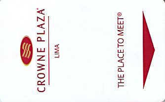 Hotel Keycard Crowne Plaza Lima Peru Front