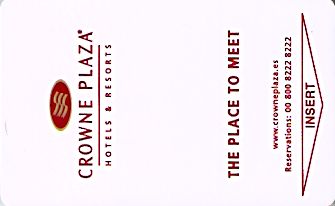 Hotel Keycard Crowne Plaza Marbella Spain Front