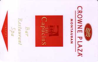Hotel Keycard Crowne Plaza Montauban France Front