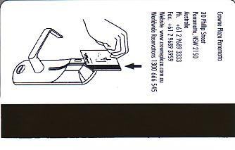 Hotel Keycard Crowne Plaza Parramatta Australia Back