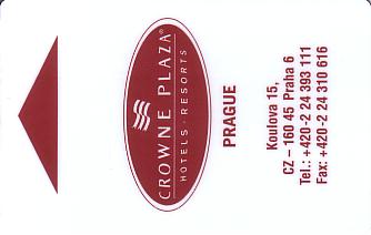 Hotel Keycard Crowne Plaza Prague Czech Republic Front