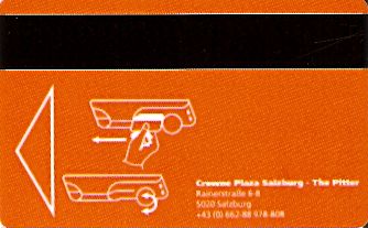 Hotel Keycard Crowne Plaza Salzburg Austria Back