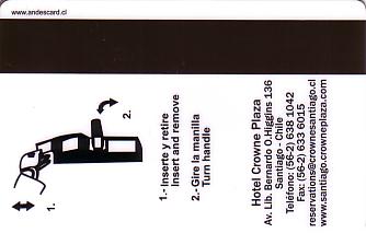 Hotel Keycard Crowne Plaza Santiago Chile Back
