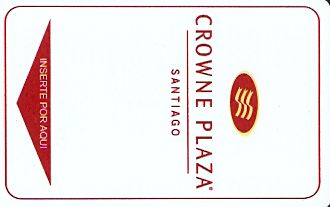 Hotel Keycard Crowne Plaza Santiago Chile Front