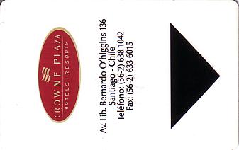 Hotel Keycard Crowne Plaza Santiago Chile Front