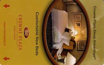 Hotel Keycard Crowne Plaza Santiago Chile Front