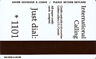Hotel Keycard Crowne Plaza Sao Paulo Brazil Back