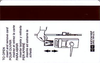 Hotel Keycard Crowne Plaza Toronto Canada Back