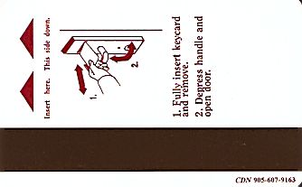 Hotel Keycard Crowne Plaza Vancouver Canada Back