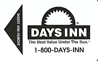 Hotel Keycard Days Inn Generic Front