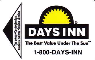 Hotel Keycard Days Inn Generic Front