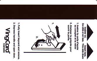 Hotel Keycard Days Inn Generic Back
