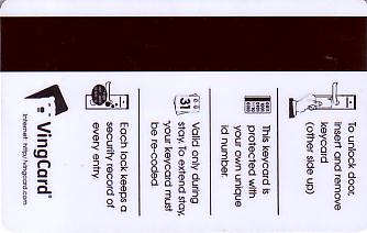 Hotel Keycard Days Inn Generic Back