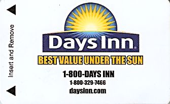 Hotel Keycard Days Inn Generic Front