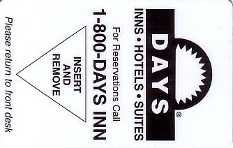 Hotel Keycard Days Inn Generic Front