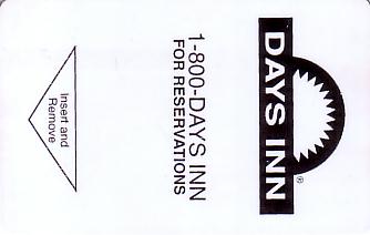 Hotel Keycard Days Inn Generic Front